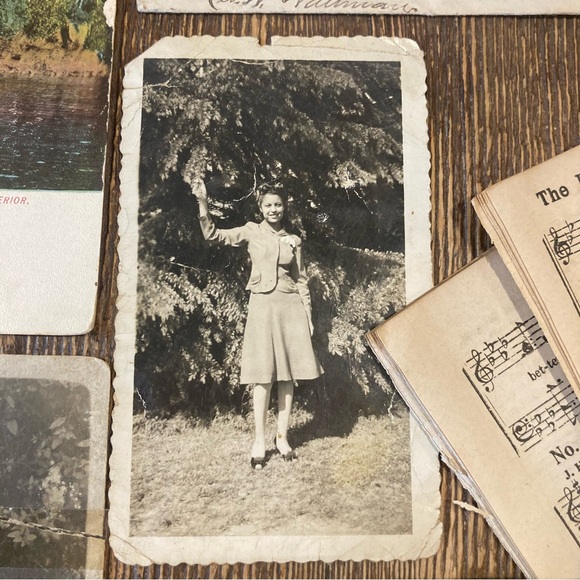 Ephemera Lot | Photos Postcards Playing Cards Yearbook Pages Hymnbook Pages - Picture 9 of 16